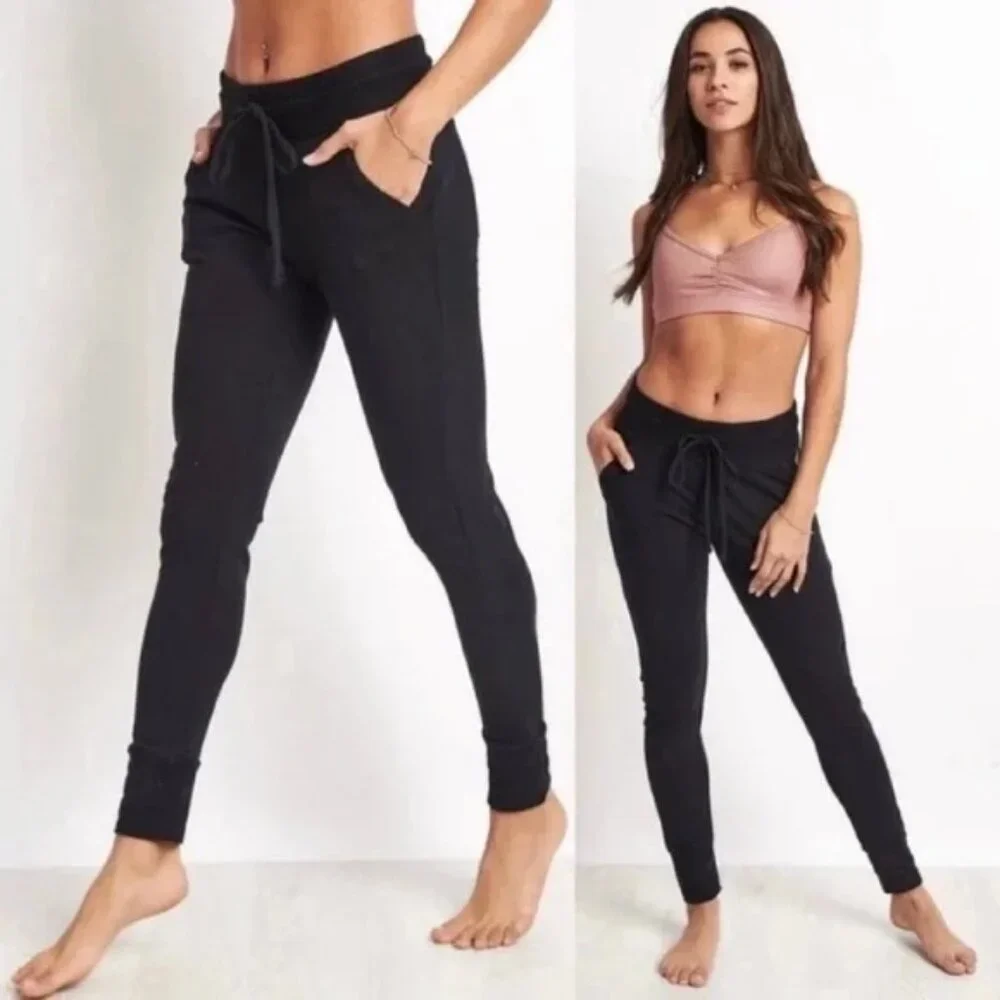 Free People Movement Sunny Sweatpants Joggers Black size S Yoga Athleisure Gym
